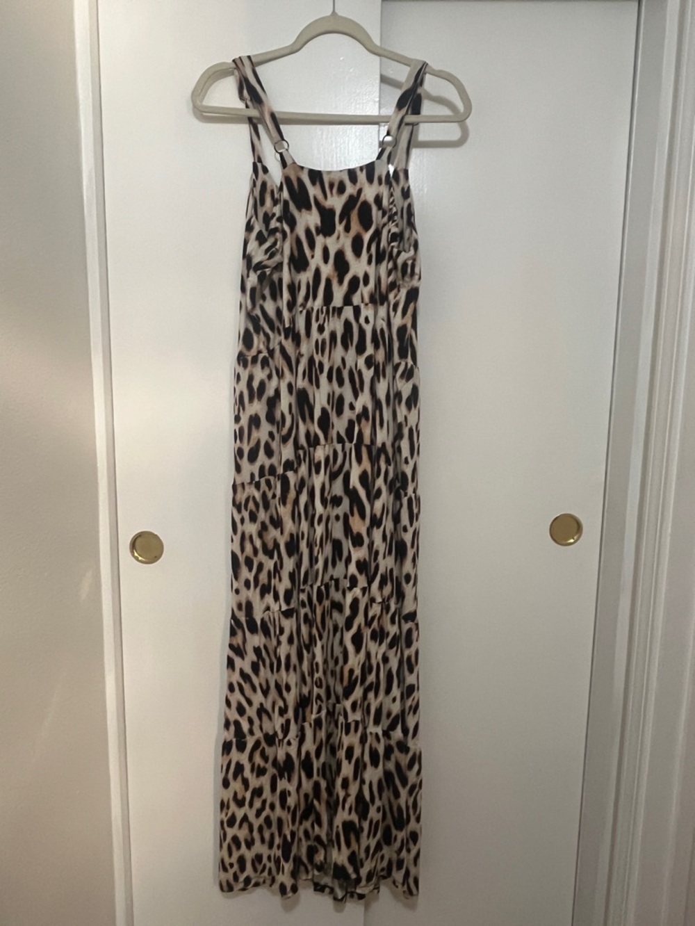 INC International Concepts  Leopard Print Tiered Maxi Dress